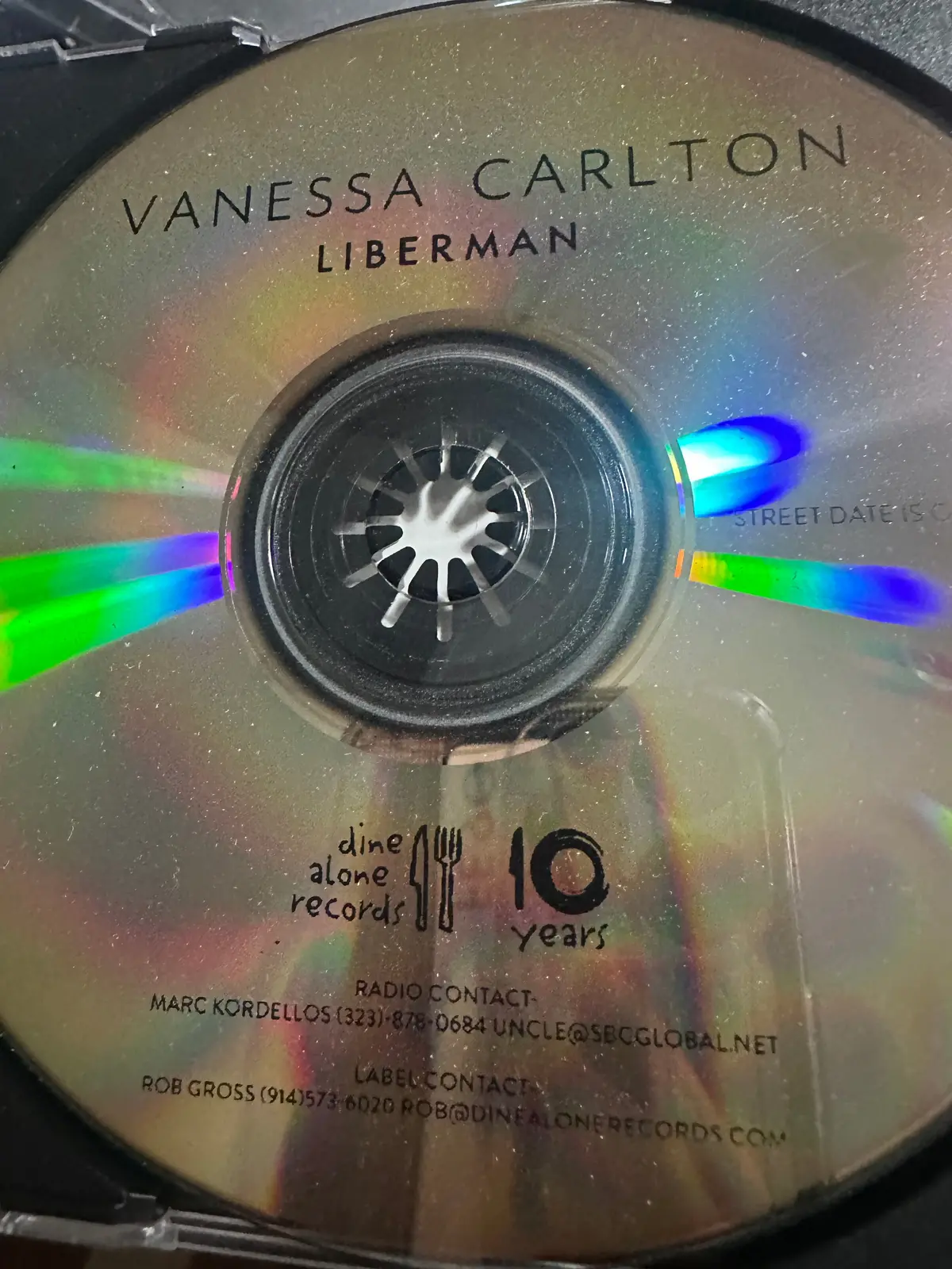 Vanessa Carlton – Liberman (Advanced Promo Copy) Cd - Used 1