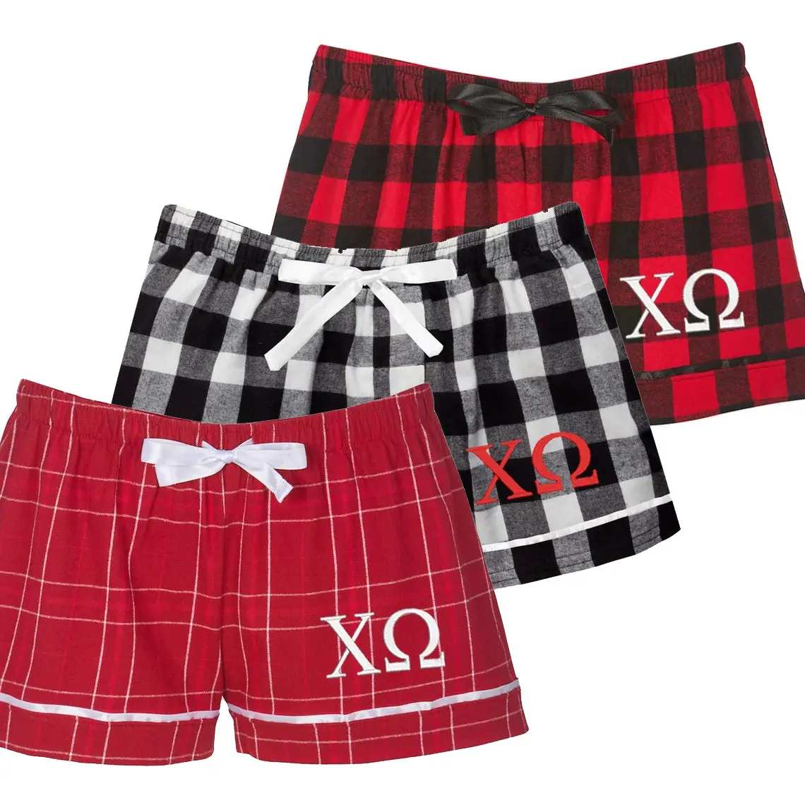 Chi Omega Flannel Boxer Shorts 1