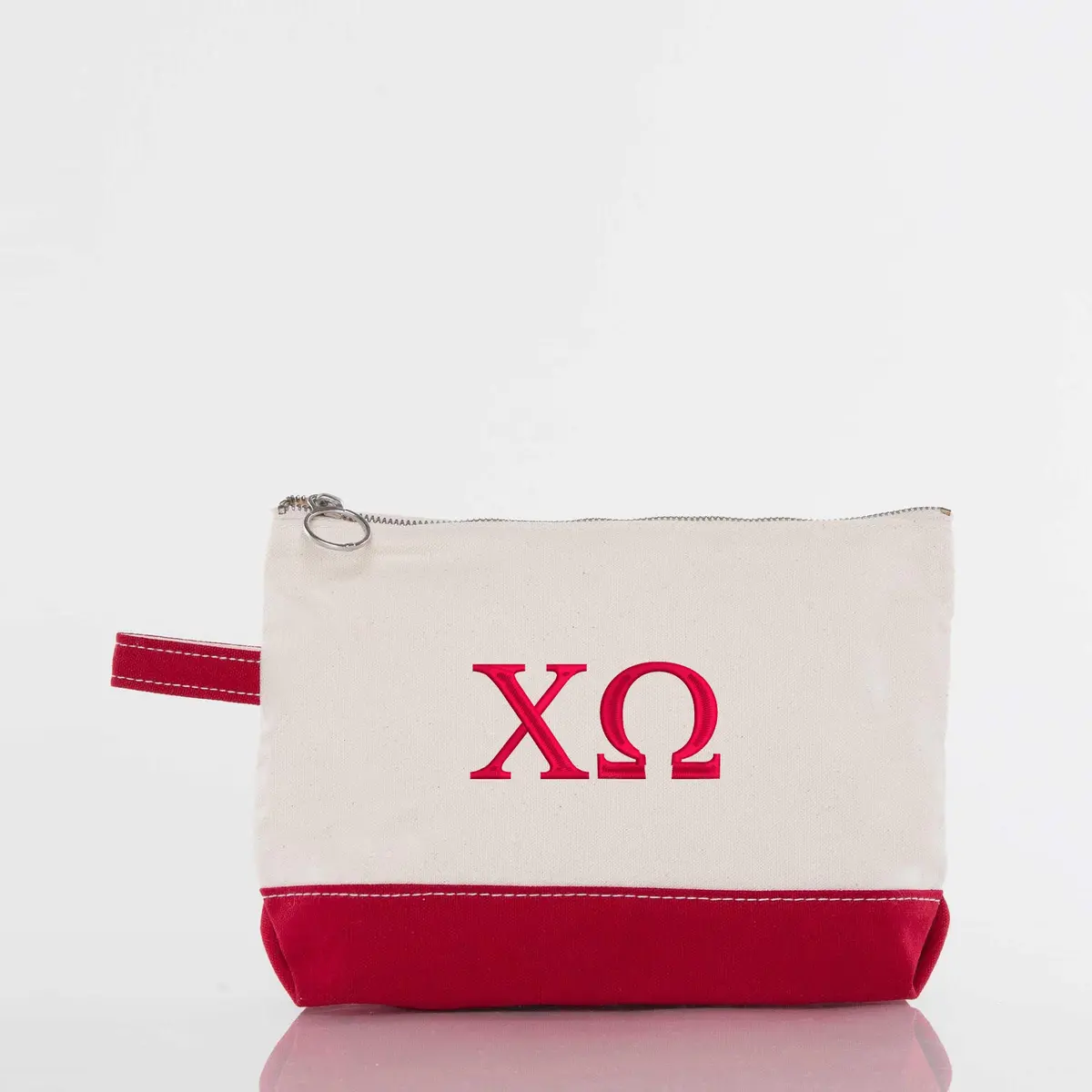 Chi Omega Canvas Cosmetic Bag 1
