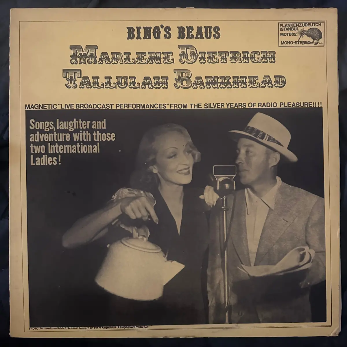 Bing Crosby And Marlene Dietrich Live Broadcast Performance From The Silver Years Of Radio Pleasure Lp Vinyl Used 1