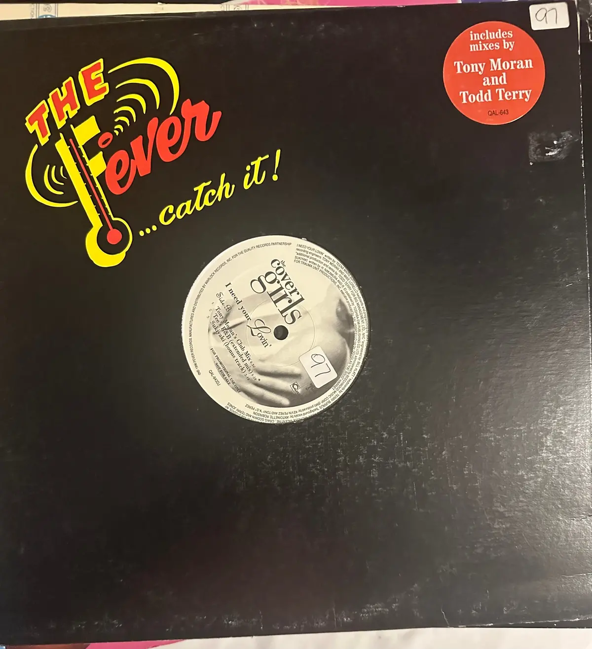 The Cover Girls 12" Single  " I Need Your Luvin' " Lp Vinyl - Used 1