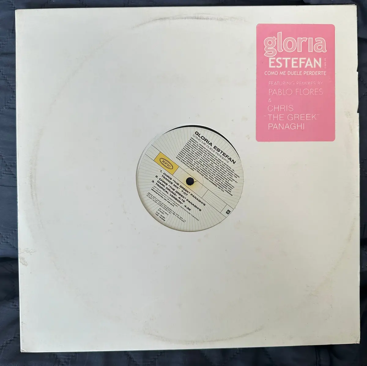 Gloria Estefan 12” Single - Como Me Duele Perderte Promo Lp  Vinyl - Used 1