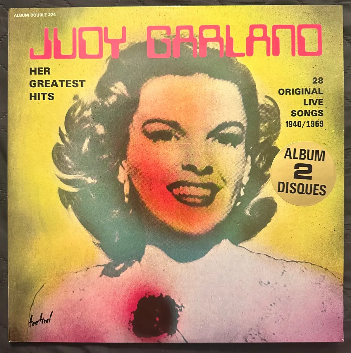 Judy Garland Original Live Songs 1940 - 1969 On Double Import Lp Vinyl Used 1