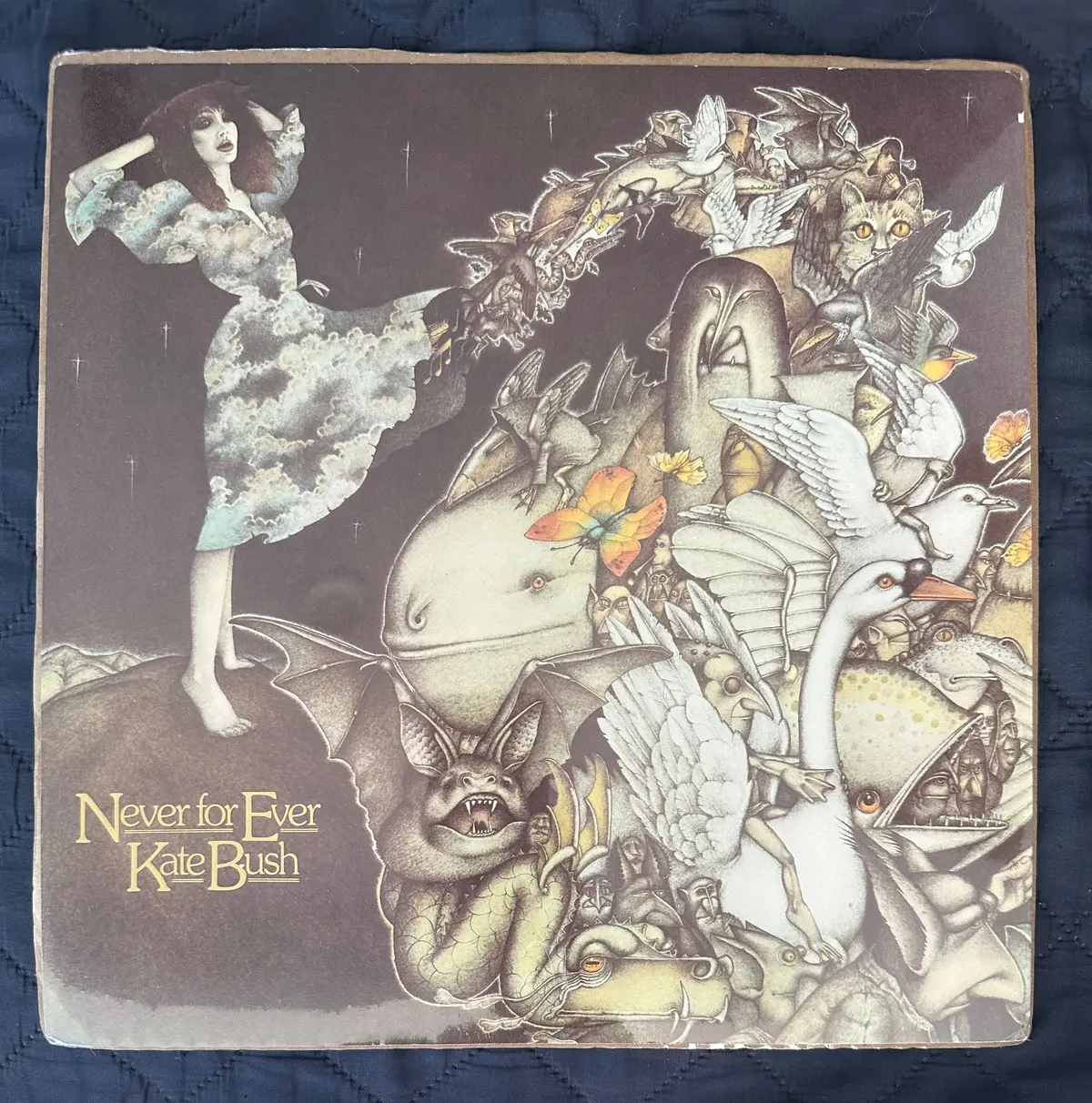Kate Bush Promotional Poster Flat  - Never For Ever 12X12” 1