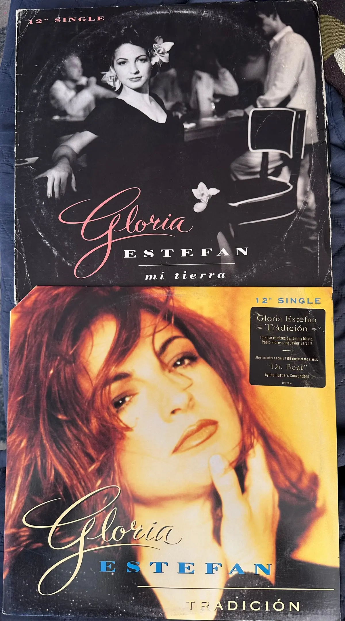 Gloria Estefan Two 12” Singles - Tradicion & Mi Tierra  Lp  Vinyl - Used 1