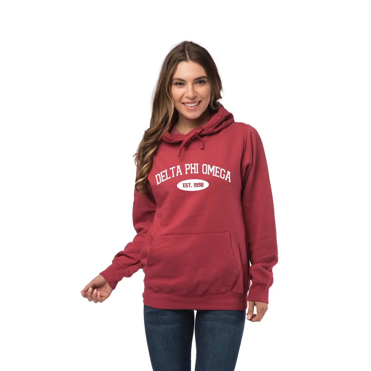 Delta Phi Omega Hooded Pullover Vintage Sweatshirt 2