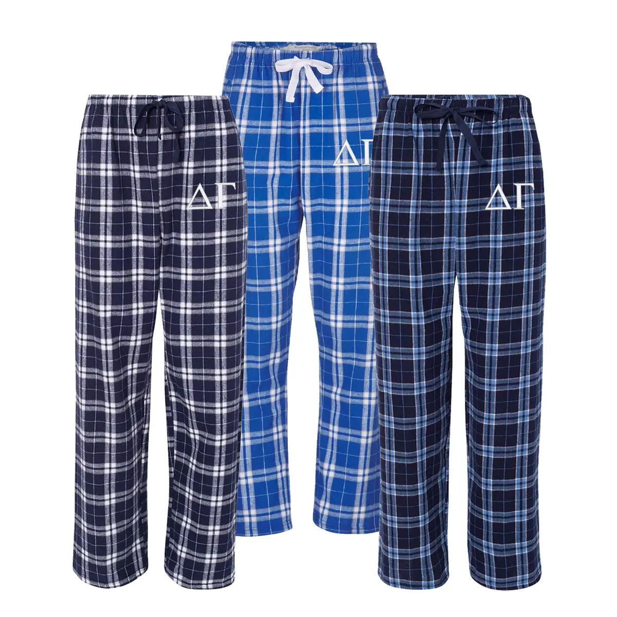 Delta Gamma Embroidered Flannel Pants 1
