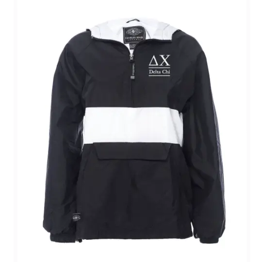 Delta Chi Rugby Striped Lined Windbreaker 1
