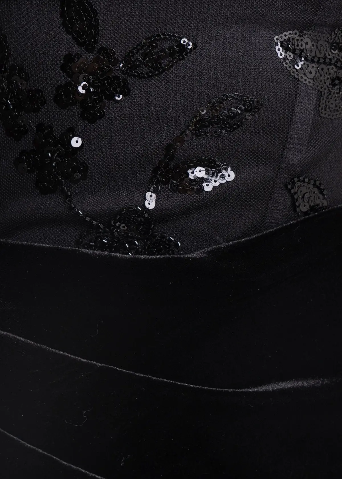 Dark Temptation Velvet Drape Mini Dress - Black 5