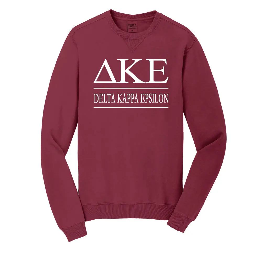 Delta Kappa Epsilon Beach Washed Crewneck Sweatshirt 1