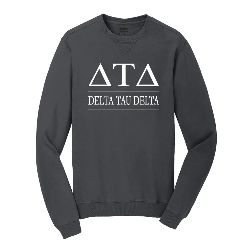 Delta Tau Delta Beach Washed Crewneck Sweatshirt 1