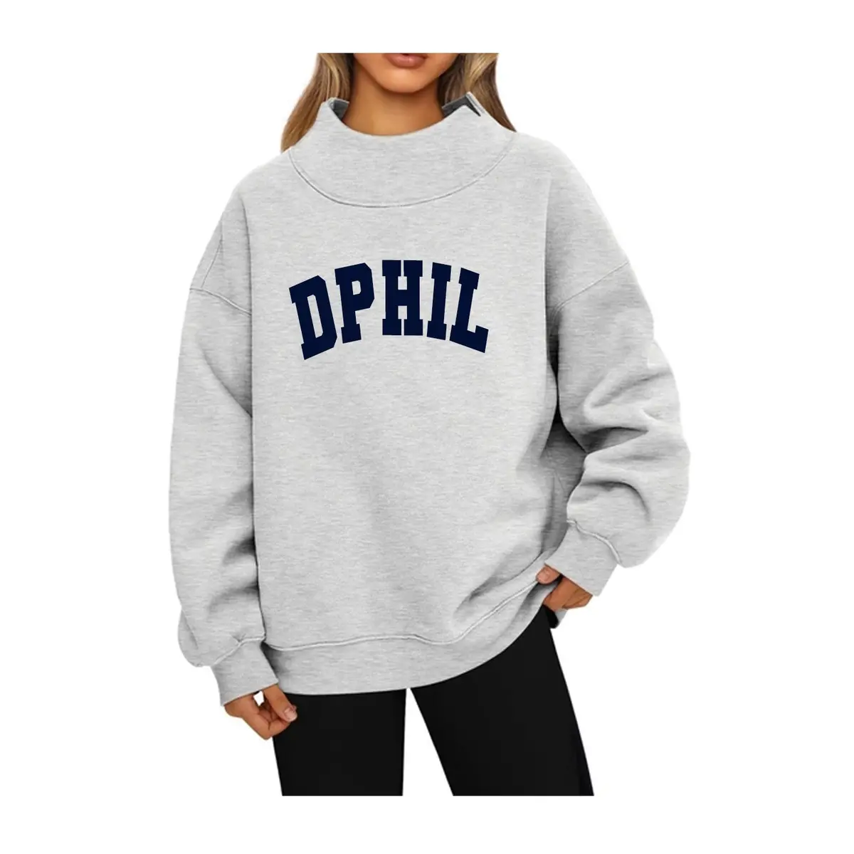 Delta Phi Lambda Mock Neck Sweatshirt - Dphil 1