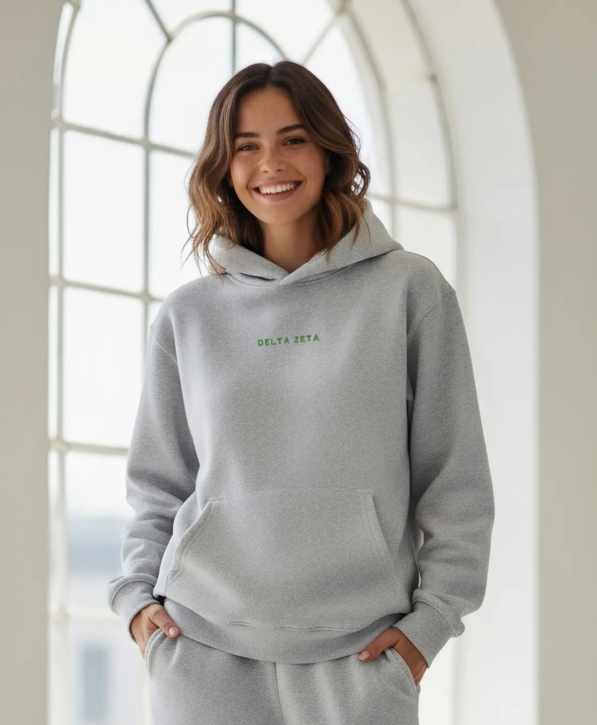Delta Zeta Cloud Fleece Fave Fit Hoodie - Wordmark 1