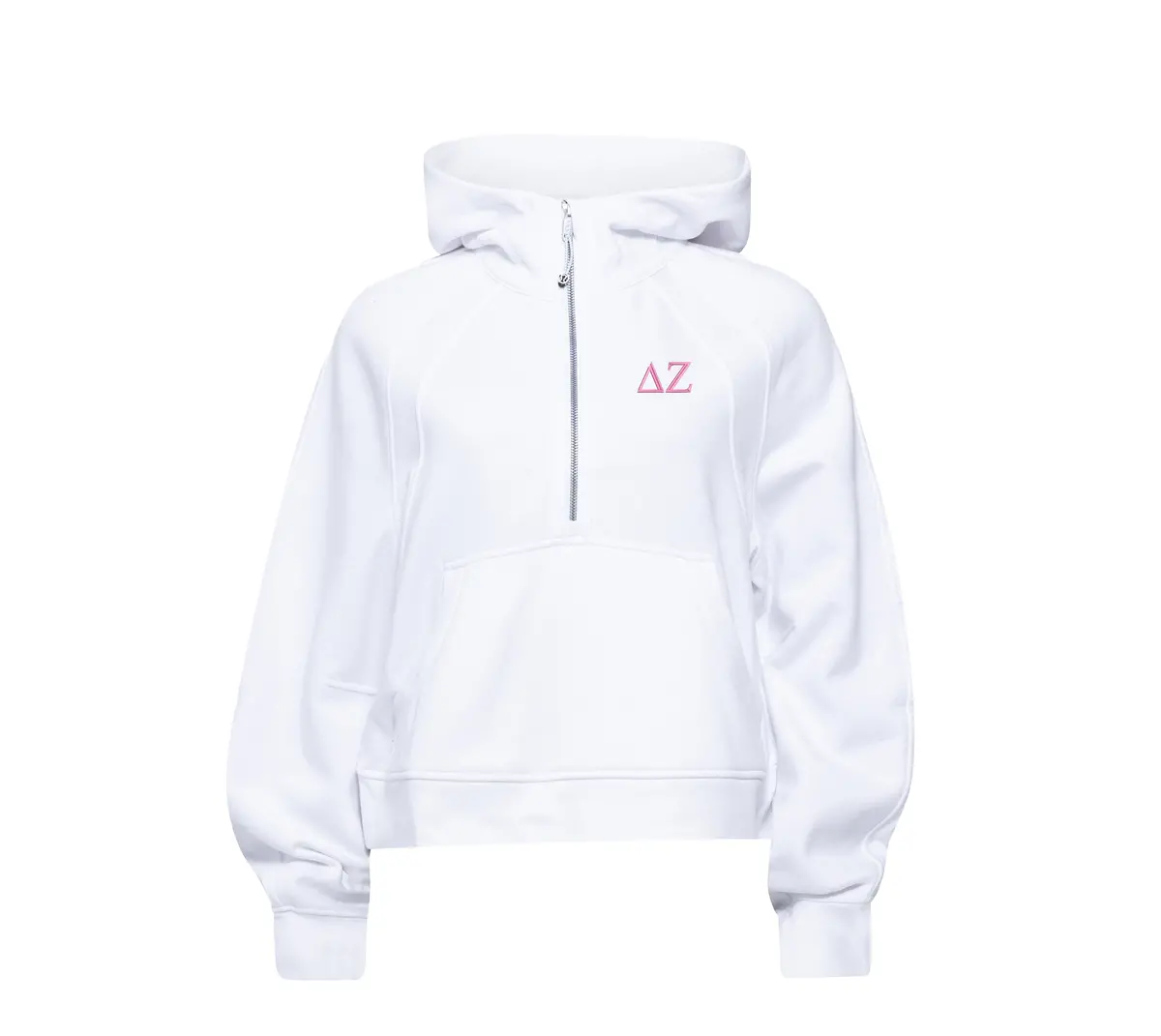 Delta Zeta Lululemon Scuba Oversized Half-Zip Hoodie - White 1