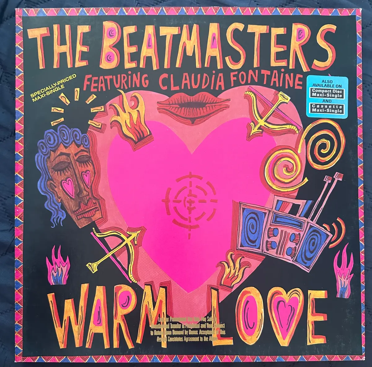 The Beatmasters - Warm Love  12” Promo Lp Single Vinyl - Used 1