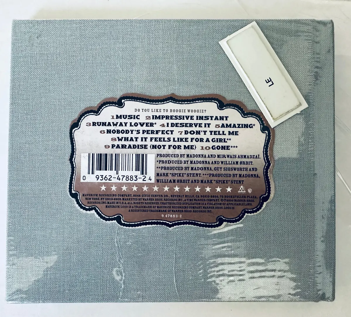Madonna - Music Limited Edition Hessian Cd , Grey Cover - New 2