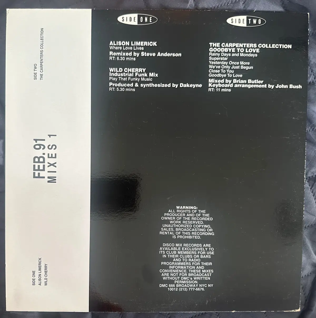 Dmc Feb. 91 Mixes Vinyl (Various) Lp 12" Single Vinyl - Used 1
