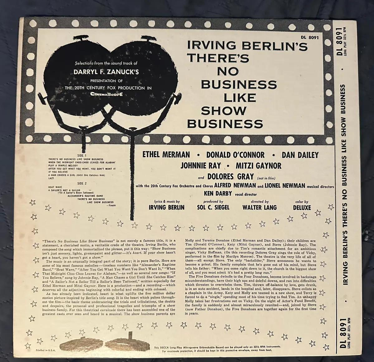 Ethel Merman In There's No Business Like Show Business Soundtrack Lp Vinyl - Used 2