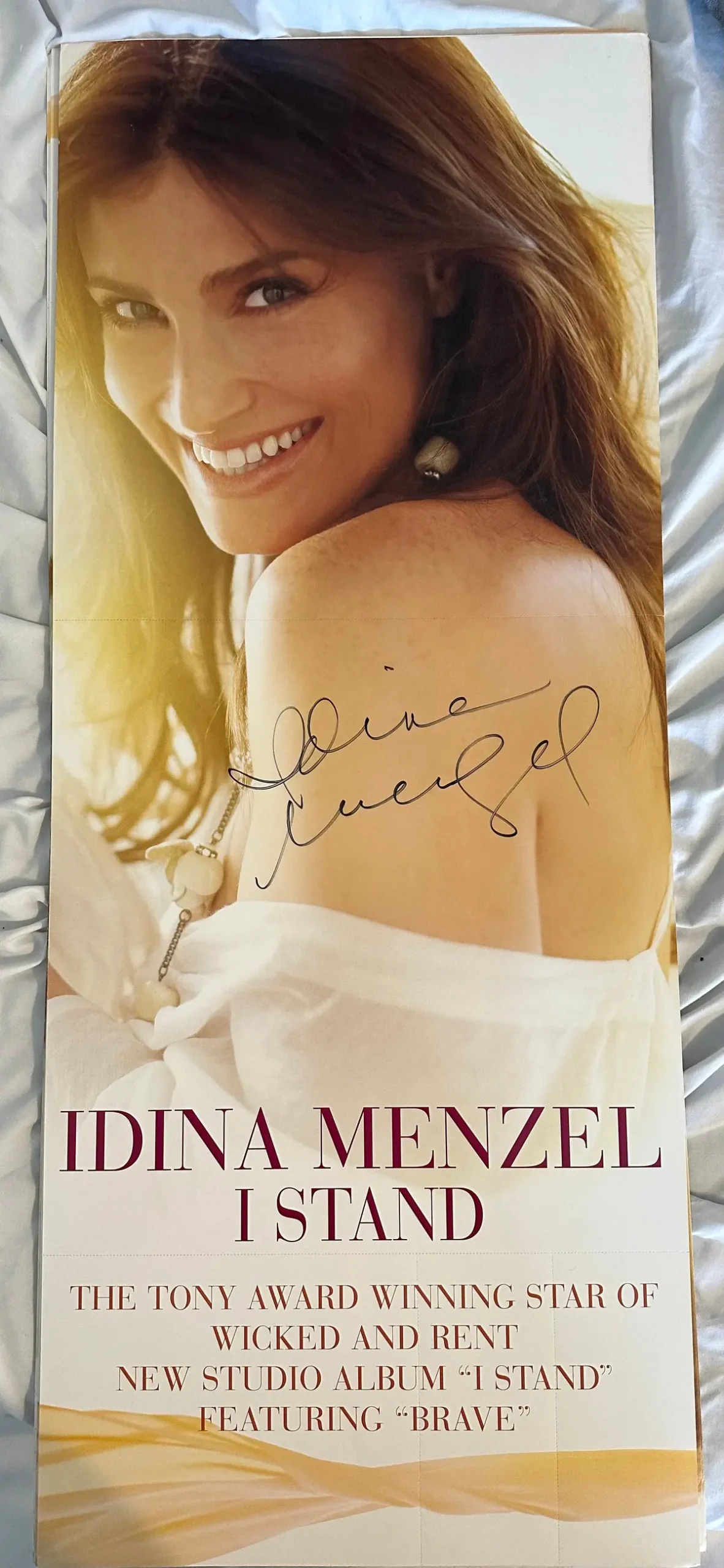 Idina Menzel Autographed Poster Flat Double-Sided 1