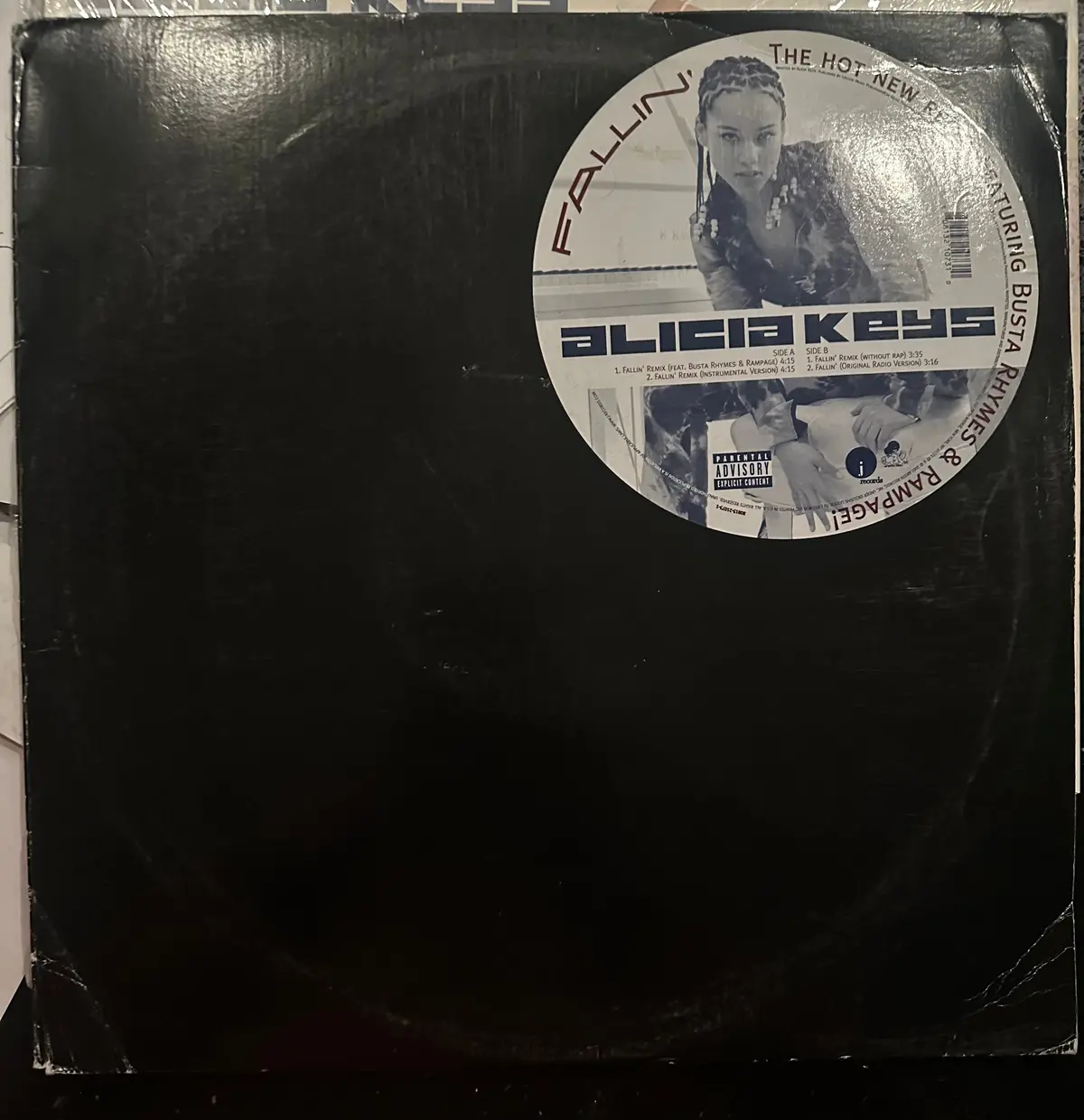 Alicia Keys Fallin'  12" Single Lp Vinyl - Used 1