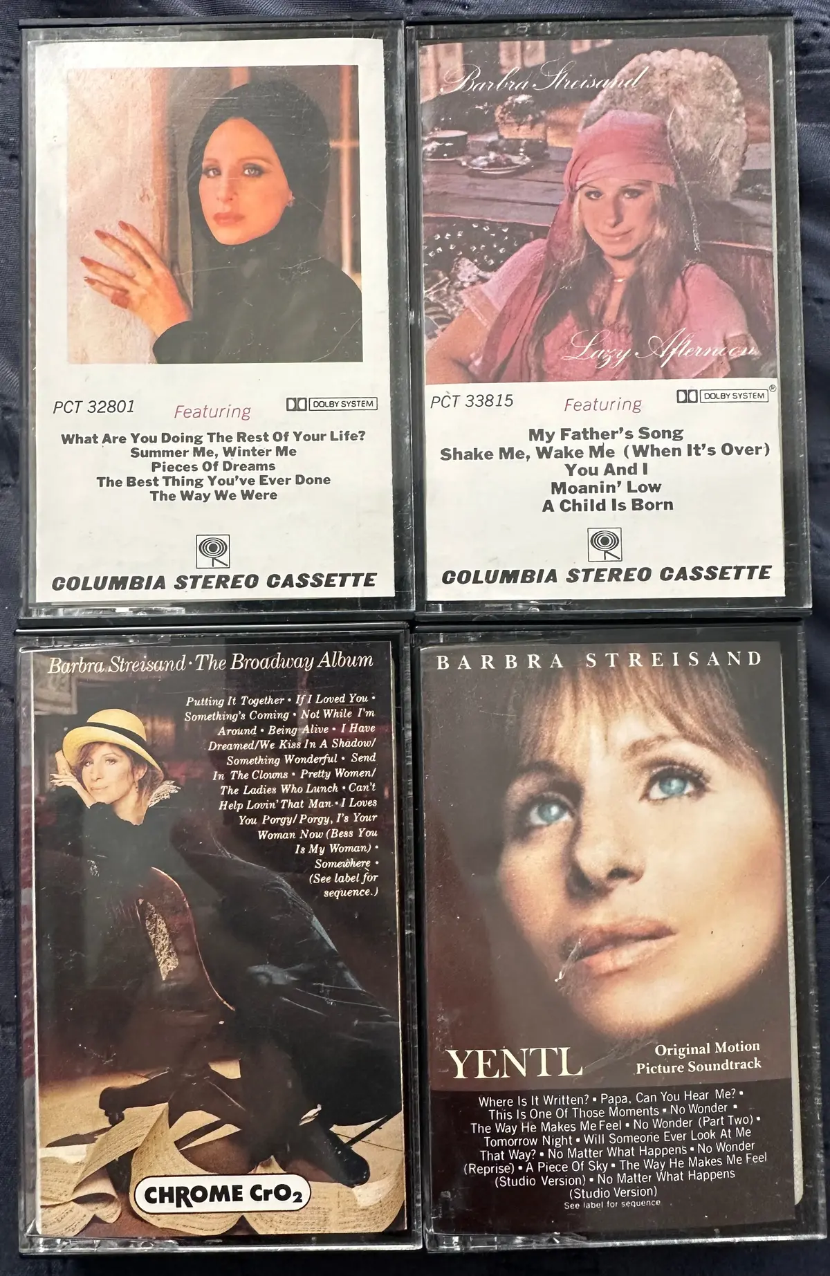 Barbra Streisand - 4 Cassette Tapes - Used 1