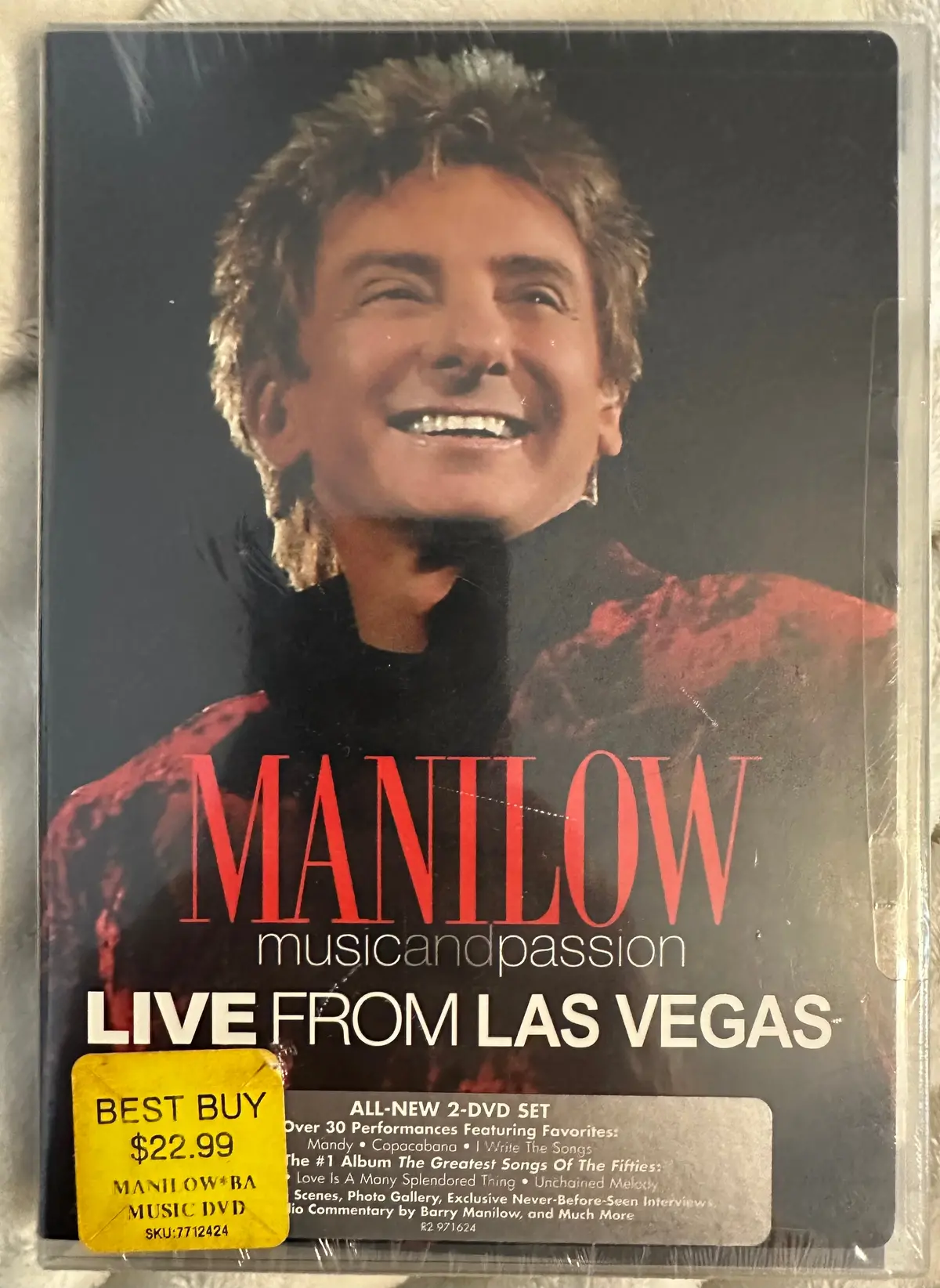 Barry Manilow - Live From Las Vegas  2 Dvd Set - New 1