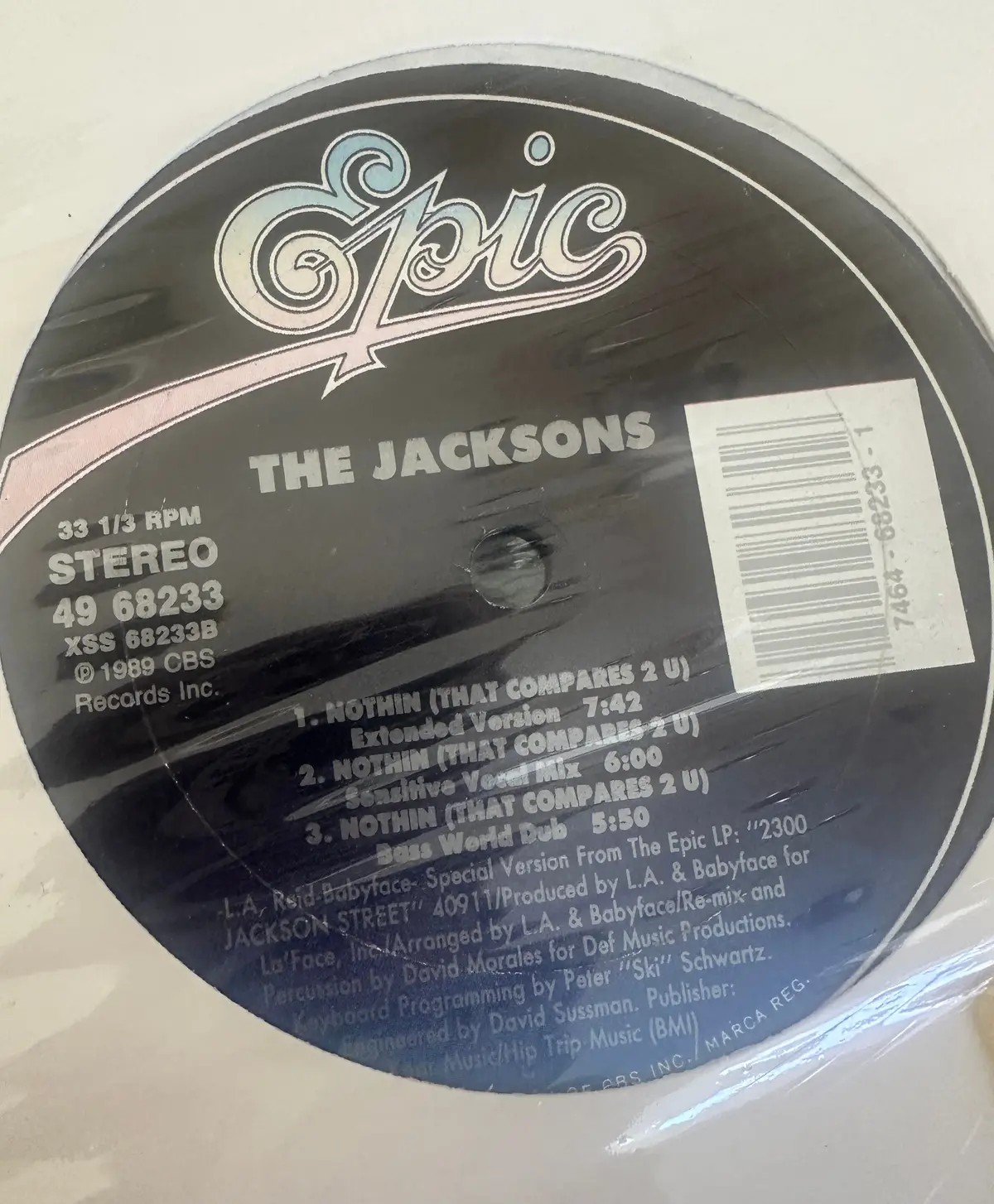 The Jacksons - Nothin' That Compares 2 U (12" Single) Lp Vinyl - Used 2