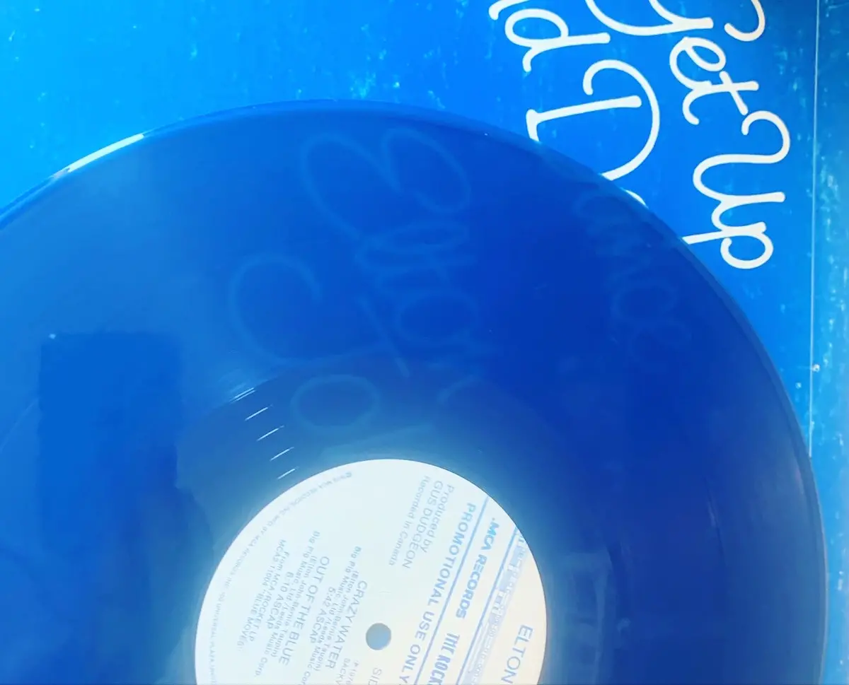 Elton John ‎- Get Up And Dance - Promo Blue Lp Vinyl - Used 1