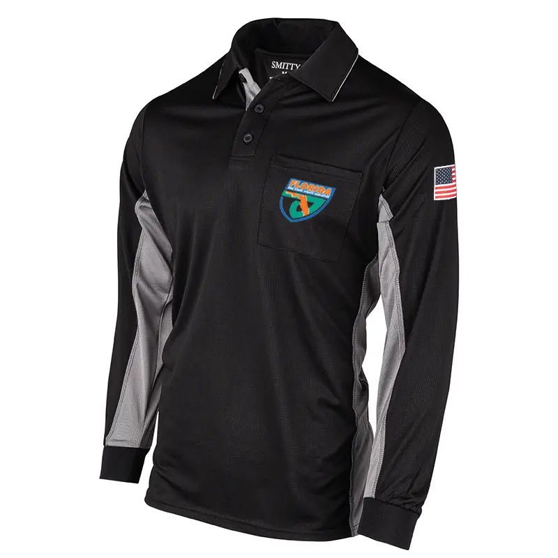 Florida Fhsaa Logo Men's Mlb Replica Long Sleeve Umpire Shirts 1