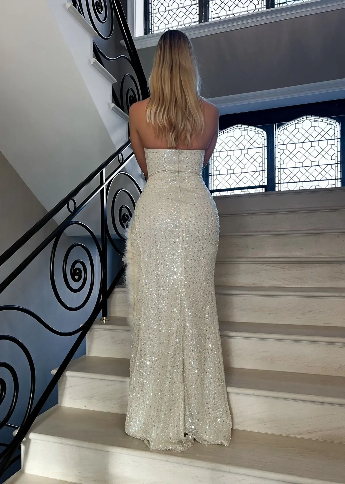 Secrets Out Embellished Gown - Pearl 5