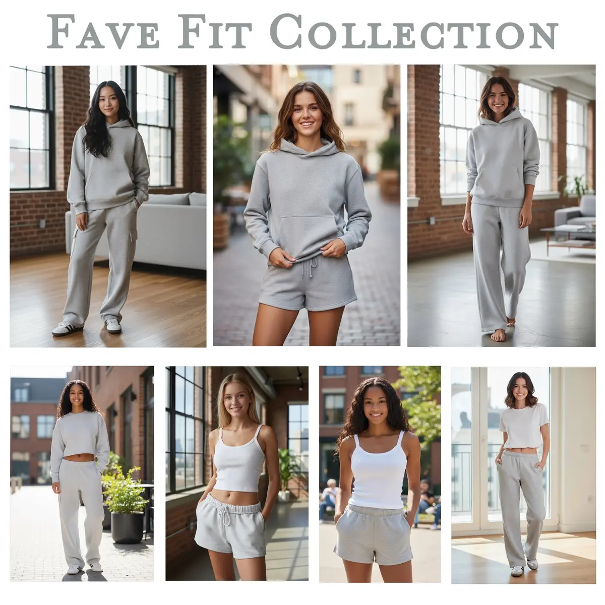 Alpha Sigma Tau Fave Fit Hoodie & Shorts Set - Wordmark 4
