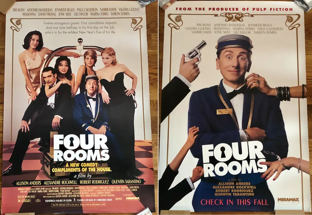 Madonna - 1995 Four Rooms Original Movie 2 Posters Lot - 27X40 1