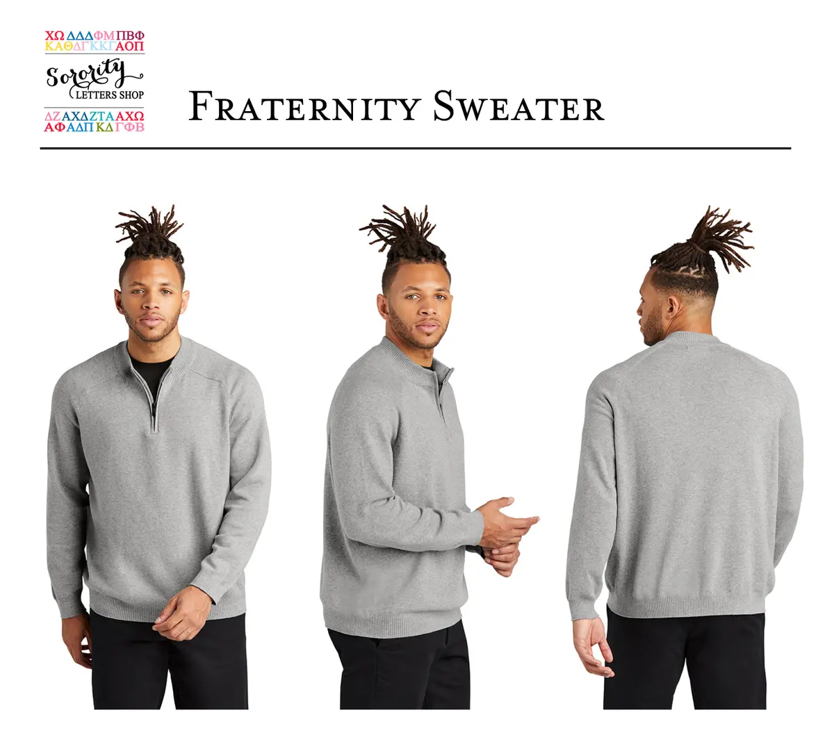 Phi Kappa Psi 1/4-Zip Monogrammed Sweater 5
