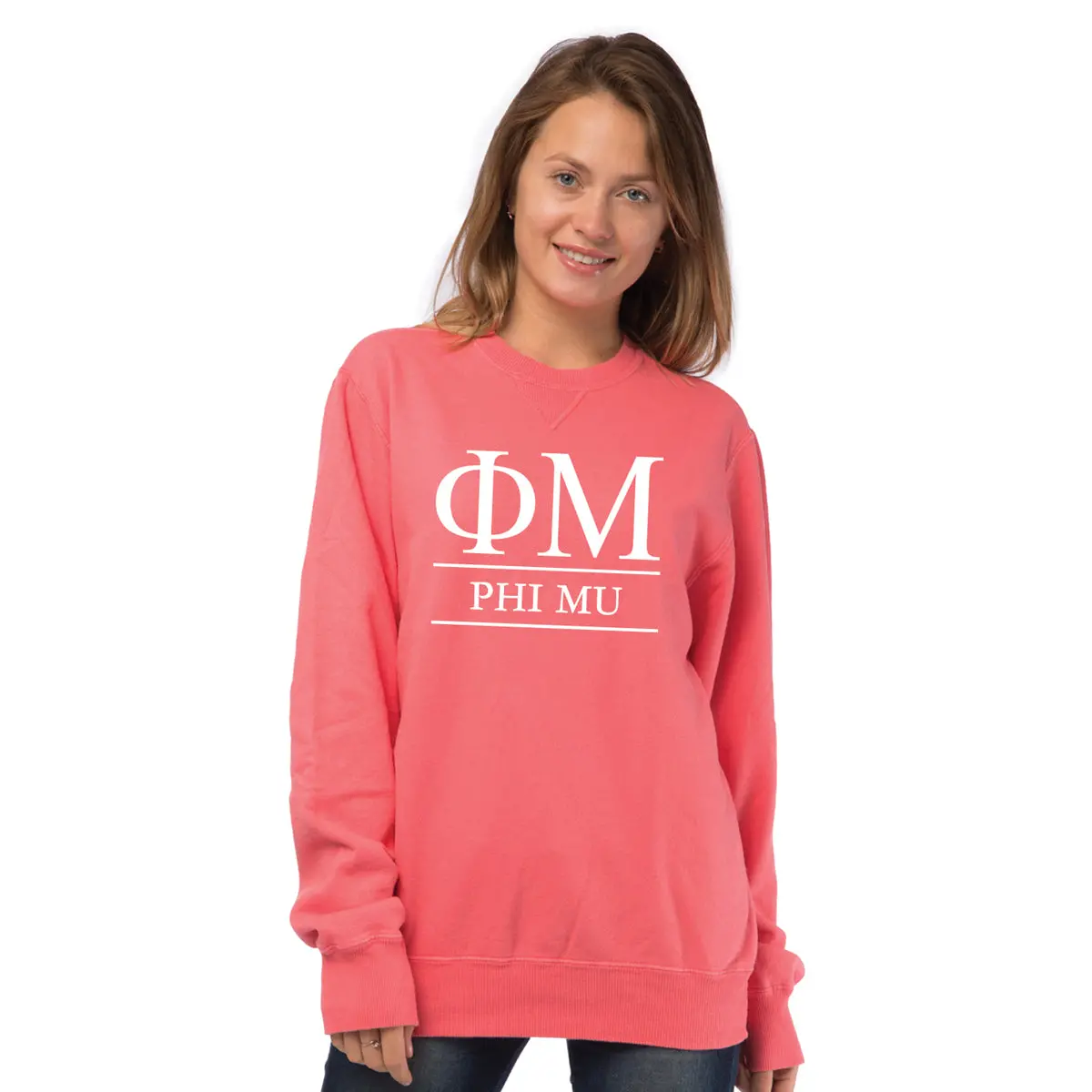 Phi Mu Vintage Color Crewneck Sweatshirt 1