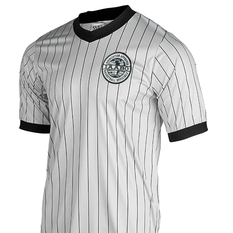 I205wfbk/I215wfbk Iaabo Logo Grey Referee Shirt W/ Flag On Back 1