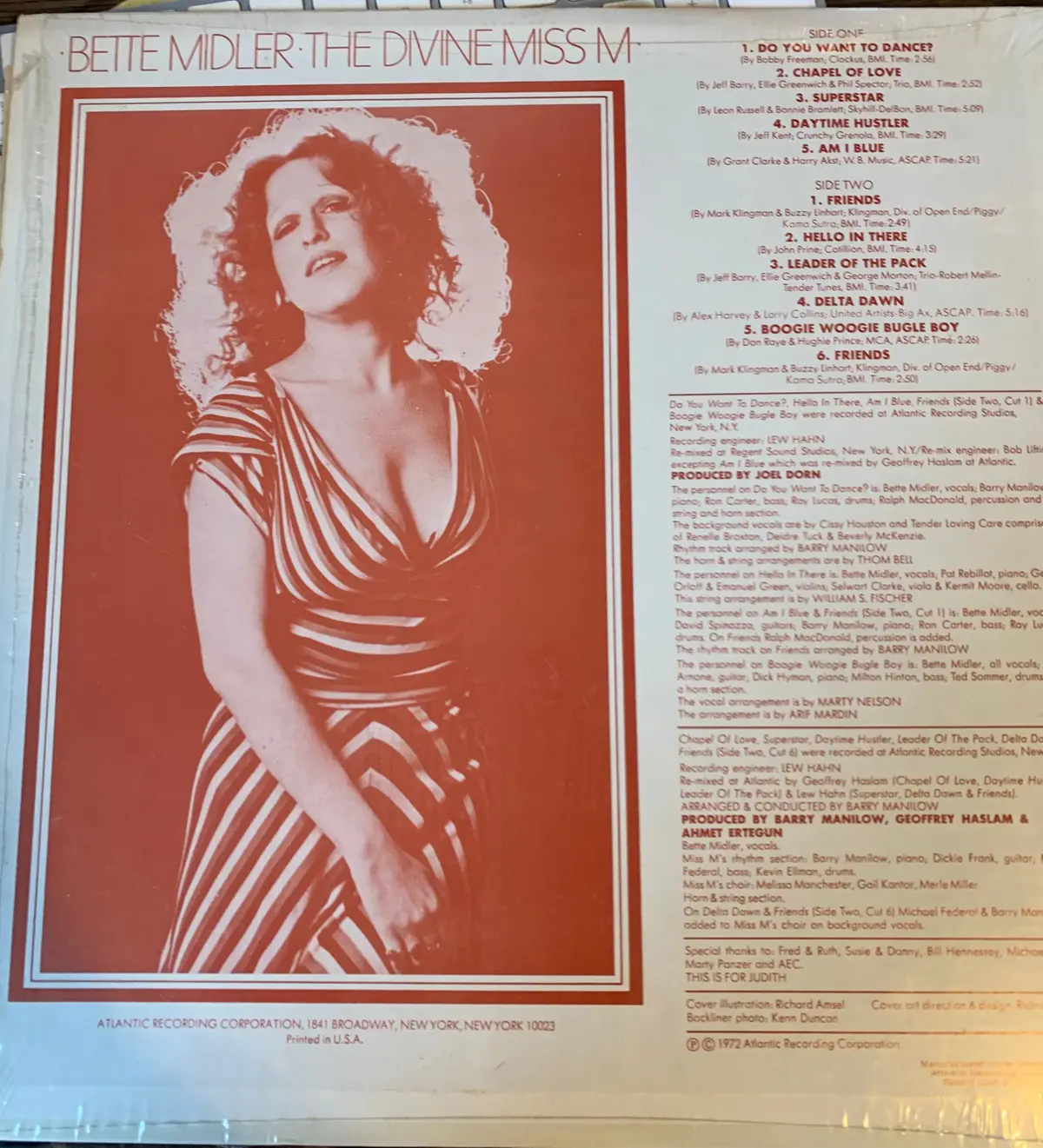 Bette Milder - The Divine Miss M (Original 1972 Lp Vinyl ) Near Mint Used 2