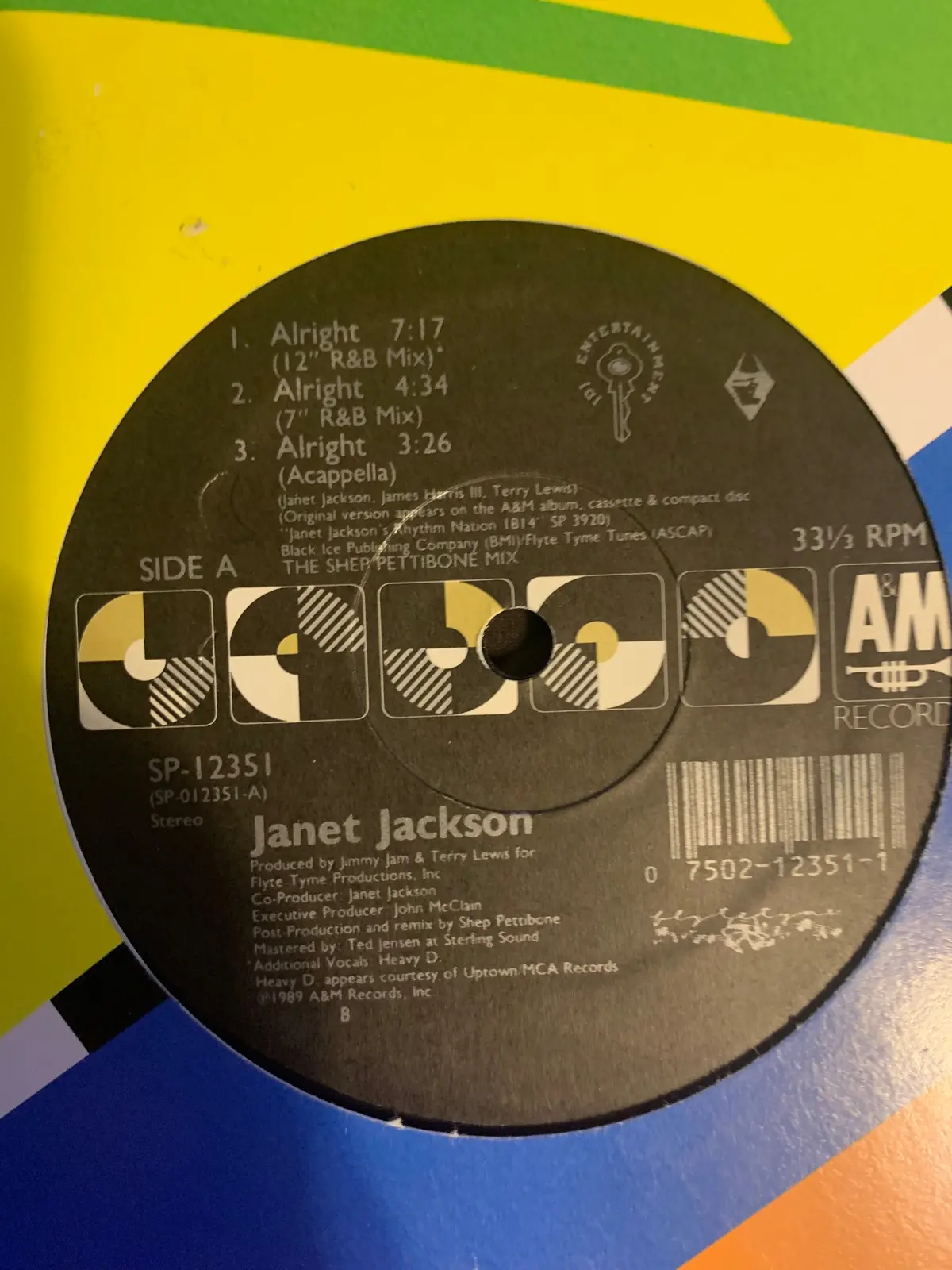 Janet Jackson - Alright (12" Promo Lp Viny) Used 2