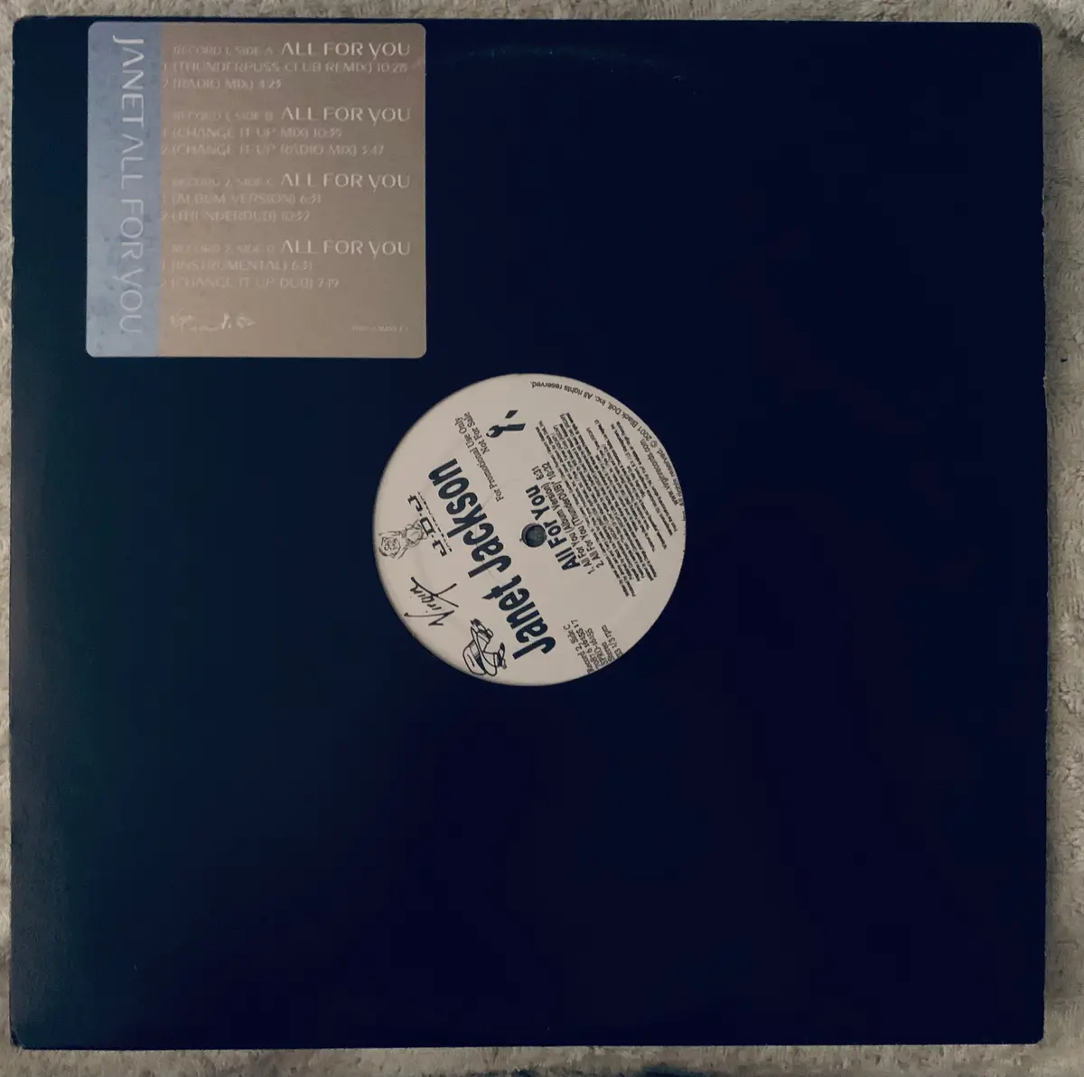 Janet Jackson - All For You 2Xlp 12" Promo Double Vinyl - Used 1