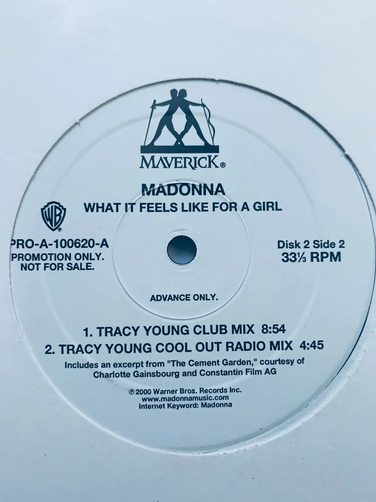 Madonna - What It Feels Like For A Girl 2X Lp 12" Remix Promo Vinyl - 2