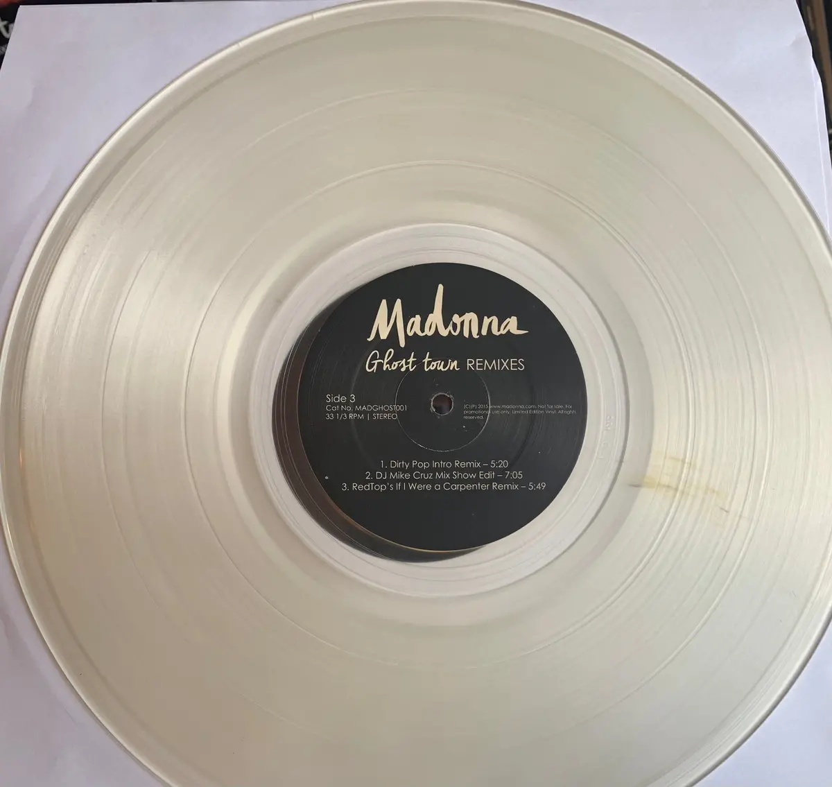 Madonna - Ghosttown 12" Double Vinyl (Import) Clear Vinyl 2Xlp Us Orders Only 2