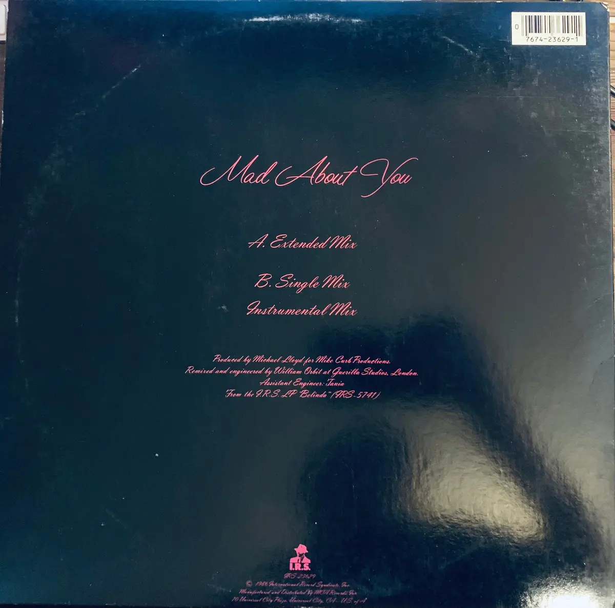 Belinda Carlisle - Mad About You '86 Lp 12" Vinyl - Used (Light Wear) 2