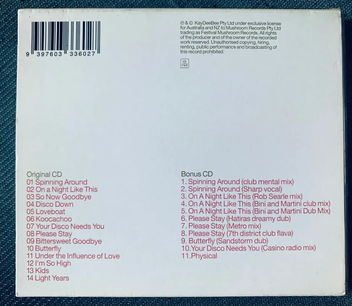 Kylie Minogue - Light Years Australian Tour Limited Edition 2Cd - Used 2