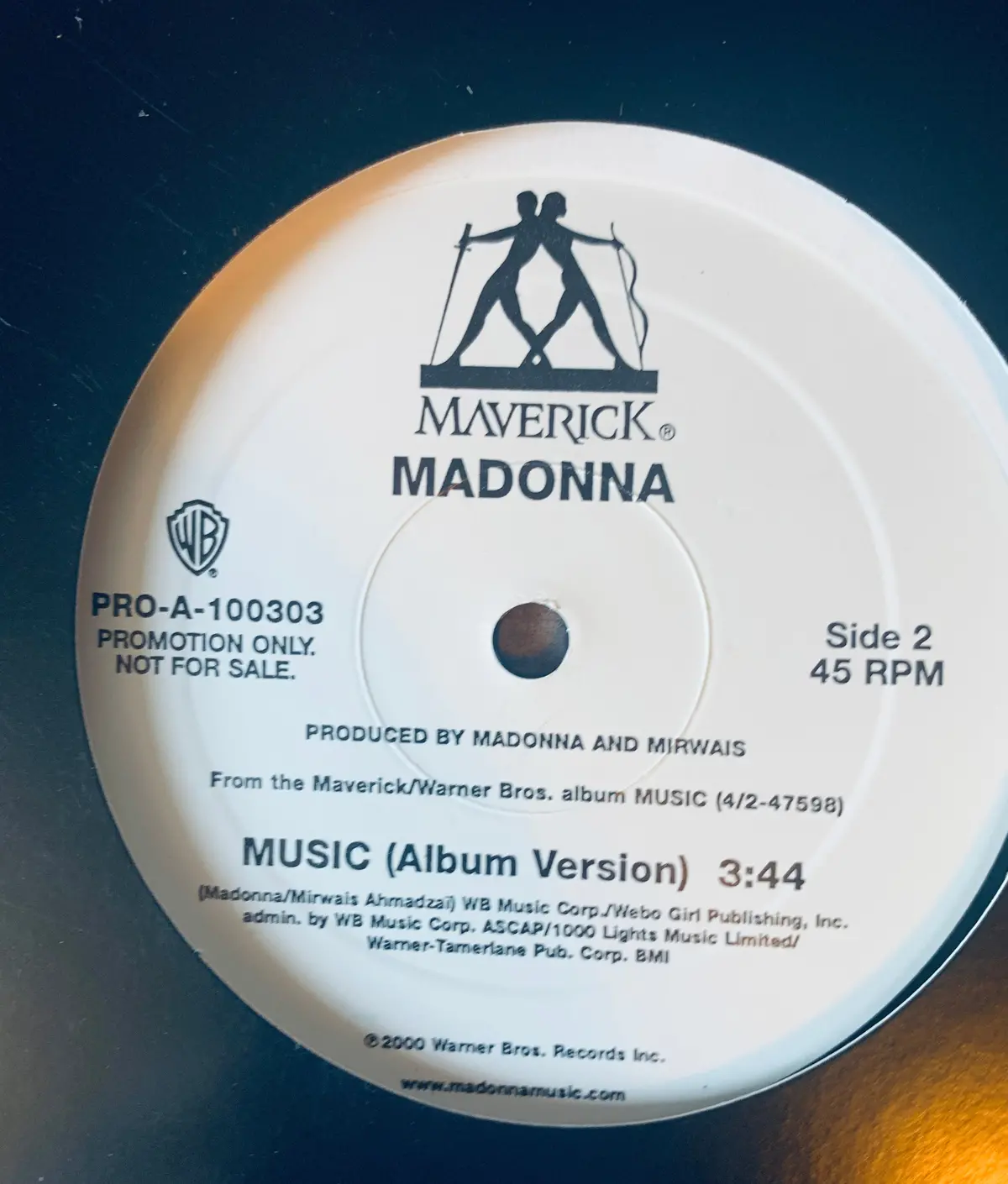 Madonna -Advanced Promo 12" Music (Album Version) Lp 1