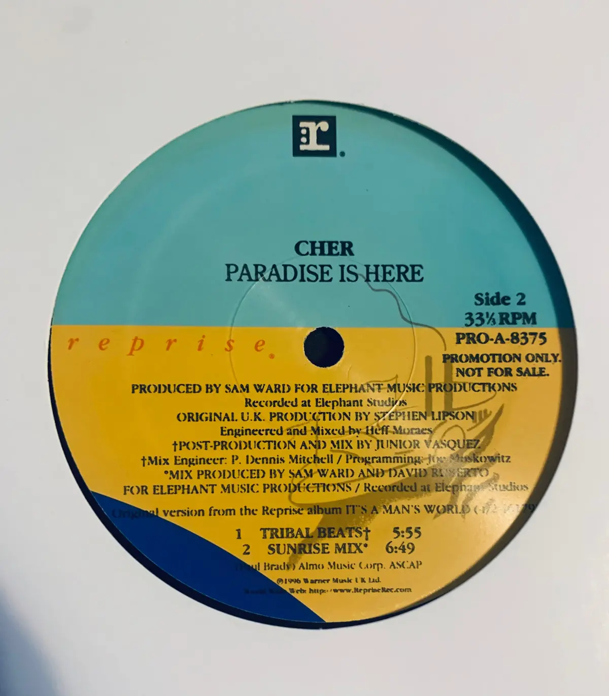 Cher - Paradie Is Here Promo 12" Remix Lp Vinyl - Used 1