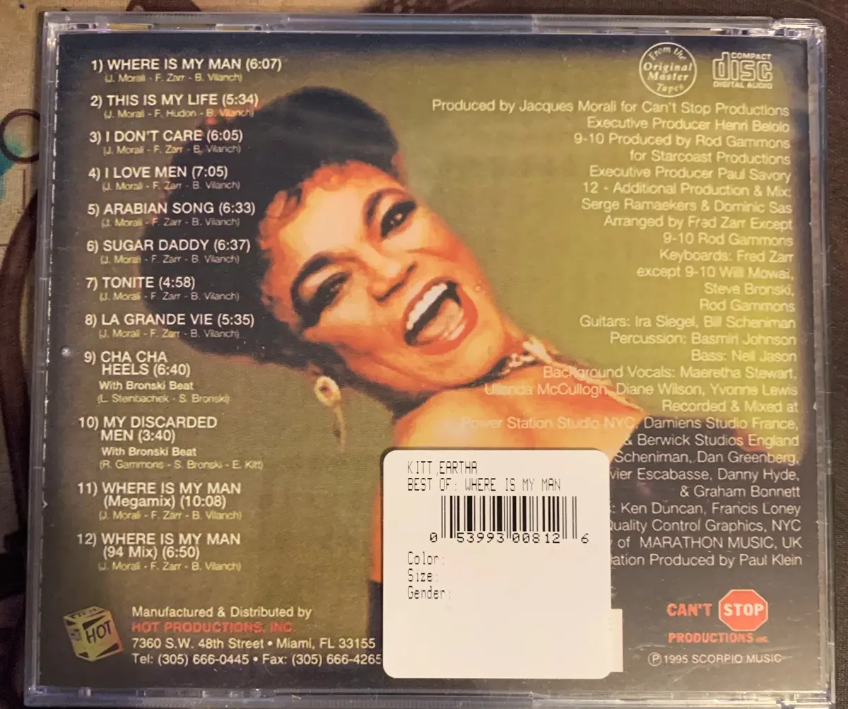 Eartha Kitt - Best Of: Where Is My Man (Cd) New 2