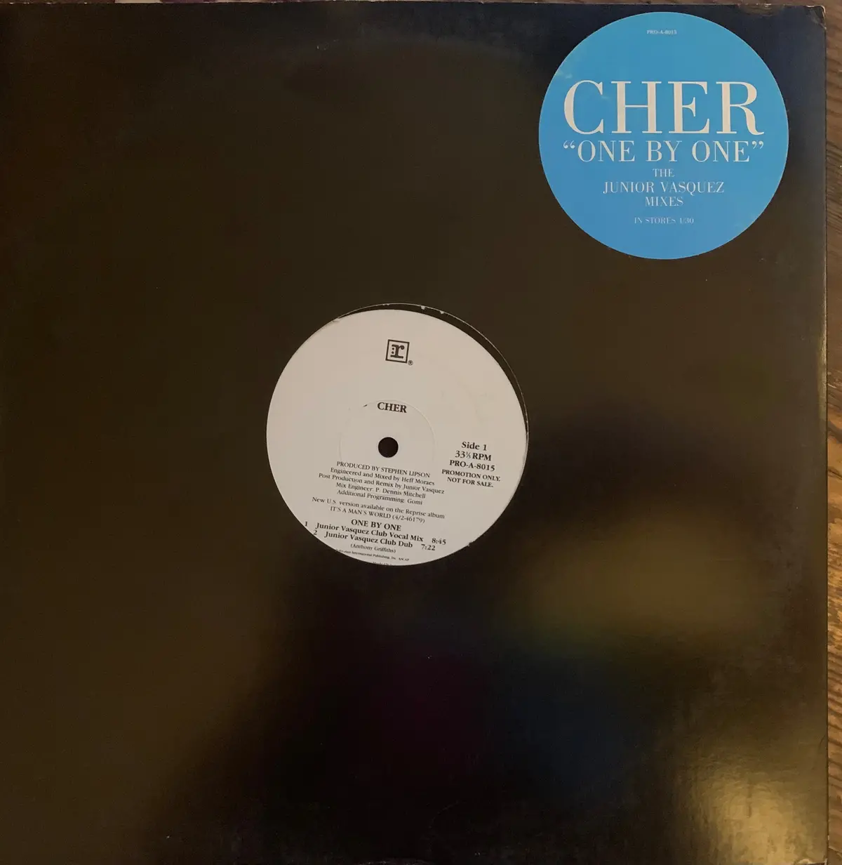 Cher - One By One  Promo 12" Lp Vinyl - Used (W. Sticker) 1