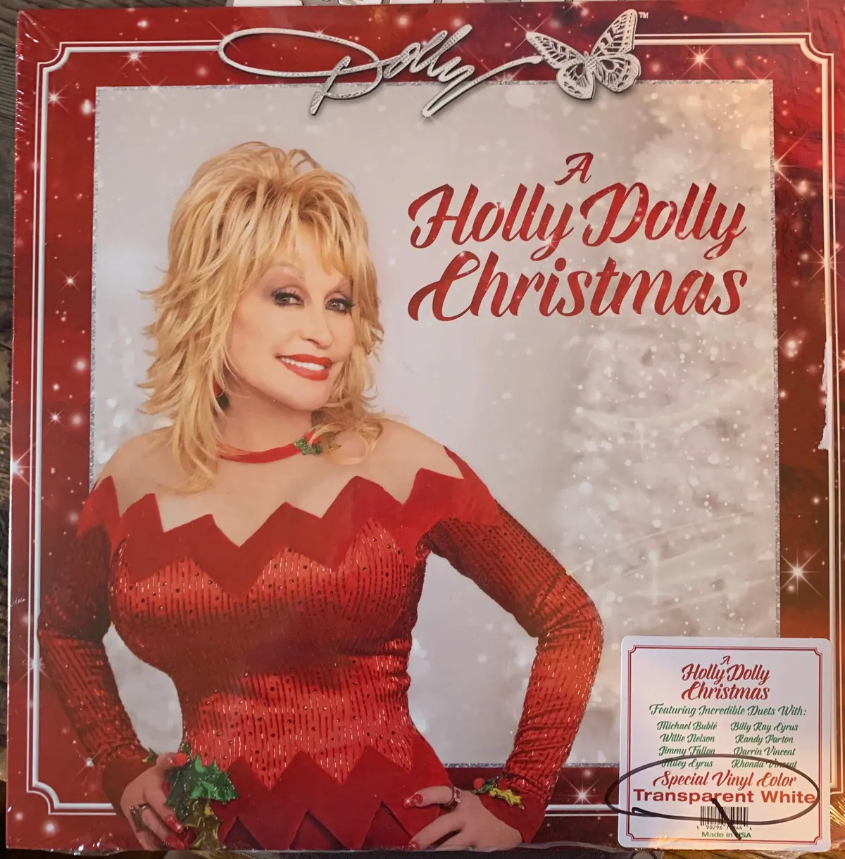 Dolly Parton - A Holly Dolly Christmas (Limited Transparent White Vinyl) Lp - New 1