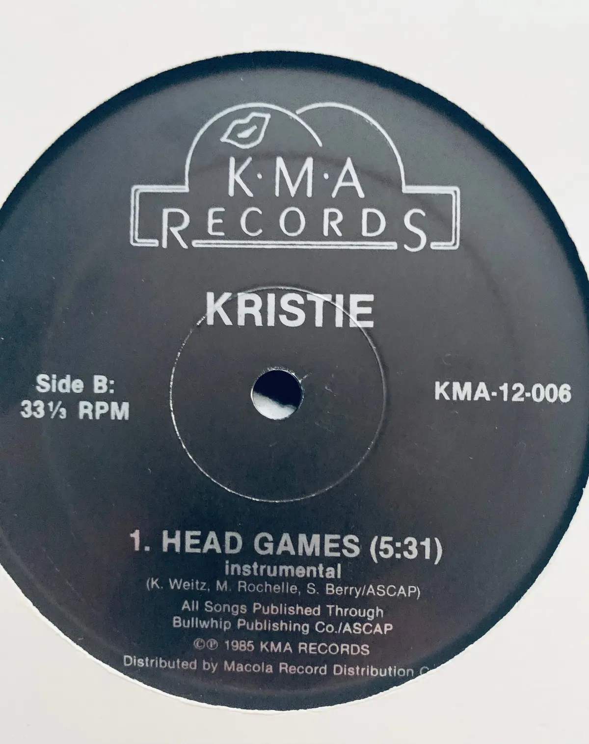Kristine W (Kristie) - Head Games Promo 12" 80S Lp Vinyl - Used 1