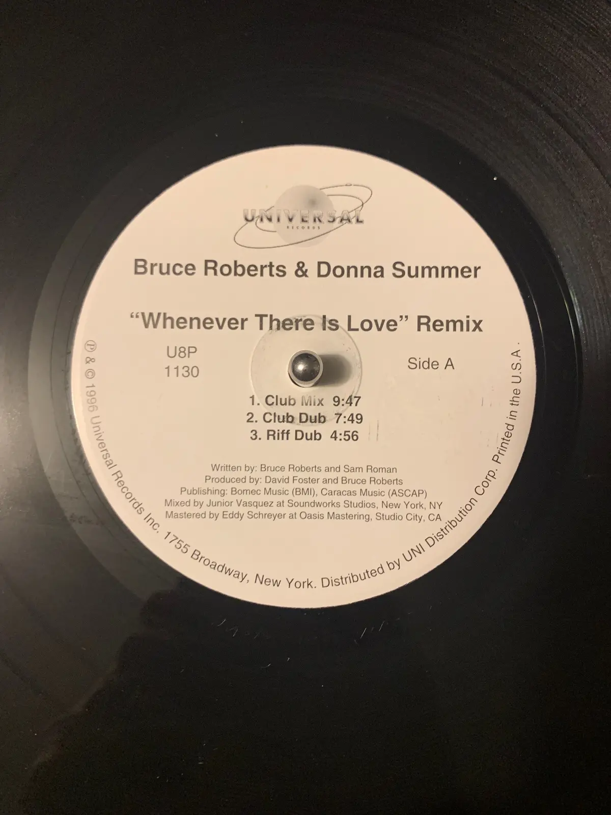Bruce Roberts & Donna Summer - Whenever There Is Love 12" Single (Promo) Lp Vinyl - Used 1