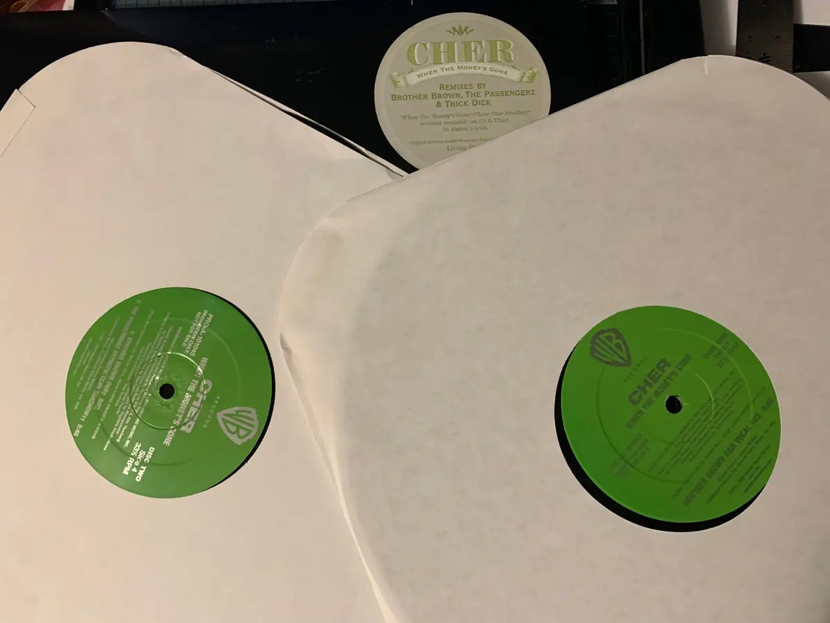 Cher - When The Money's Gone 2Xlp Promotional Vinyl - Remixes - Used 2